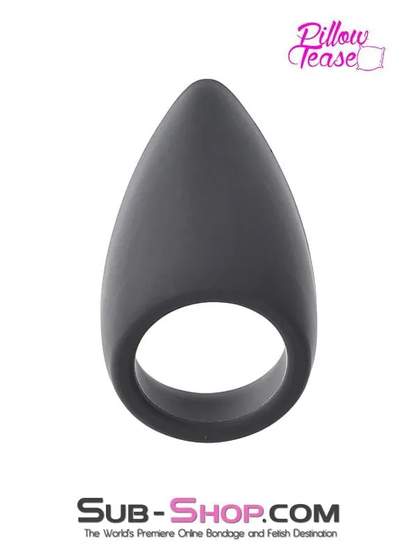 0408RS       Silicone Cock Ring with Teardrop Perineum Massager, 1.75" - LAST CHANCE - Final Closeout!