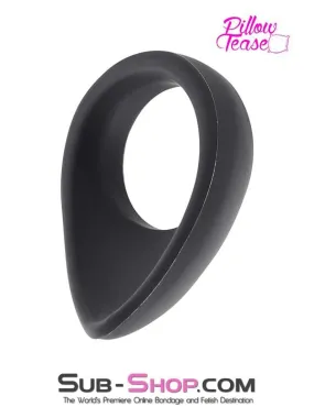 0408RS       Silicone Cock Ring with Teardrop Perineum Massager, 1.75" - LAST CHANCE - Final Closeout!