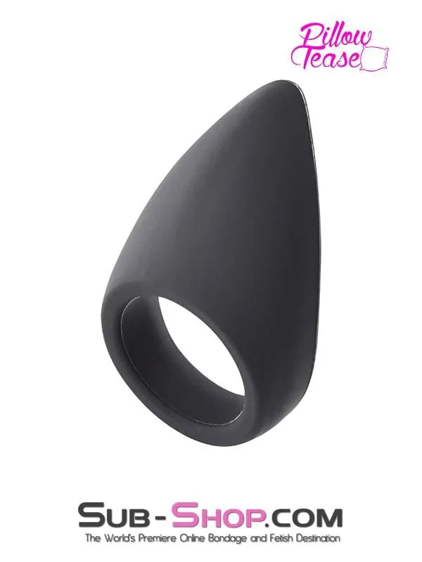 0408RS       Silicone Cock Ring with Teardrop Perineum Massager, 1.75" - LAST CHANCE - Final Closeout!