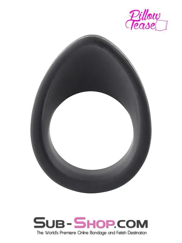 0408RS       Silicone Cock Ring with Teardrop Perineum Massager, 1.75" - LAST CHANCE - Final Closeout!