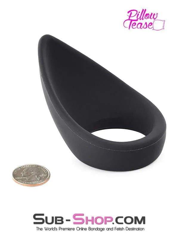 0408RS       Silicone Cock Ring with Teardrop Perineum Massager, 1.75" - LAST CHANCE - Final Closeout!