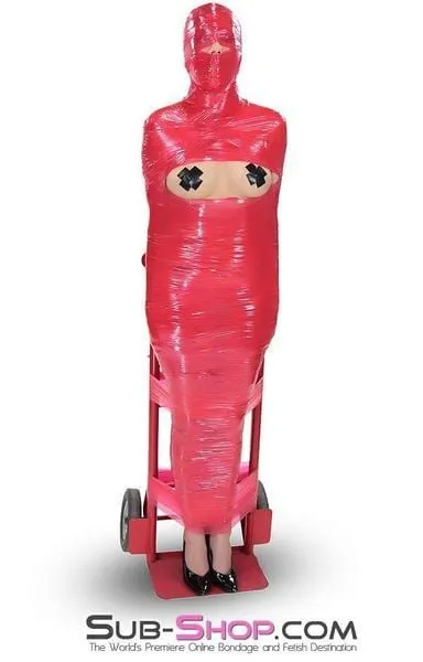 5739A-SIS      1,000 ft. Erotic Sissy Bondage Fantasy Wrap, Red