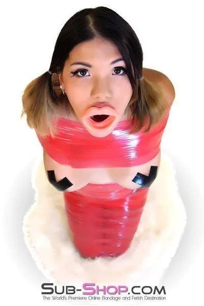 5739A-SIS      1,000 ft. Erotic Sissy Bondage Fantasy Wrap, Red