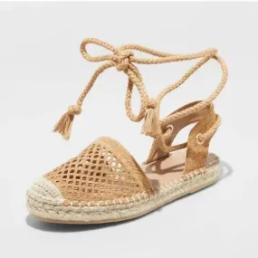 A New Day Women's Traditional Espadrille Lace Up Sandals