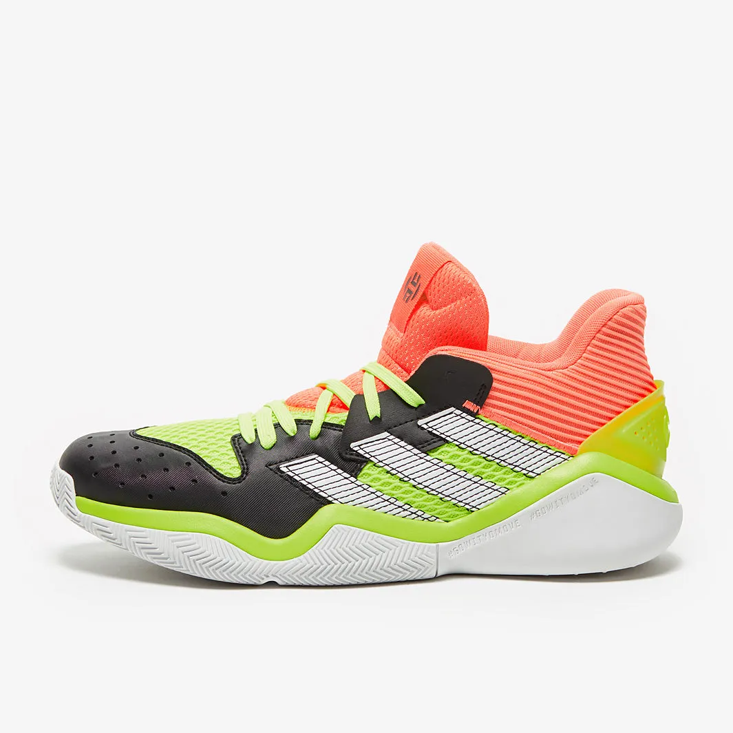 Adidas Core Black & Signal Coral Harden Stepback Mens Sneakers