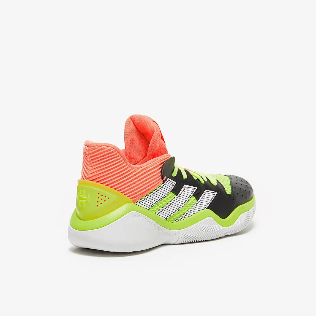 Adidas Core Black & Signal Coral Harden Stepback Mens Sneakers