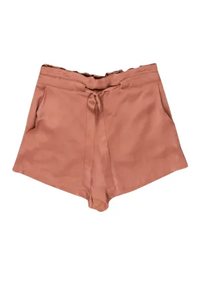 A.L.C. - Dusty Rose Paperbag Shorts w/ Waist Tie Sz 0