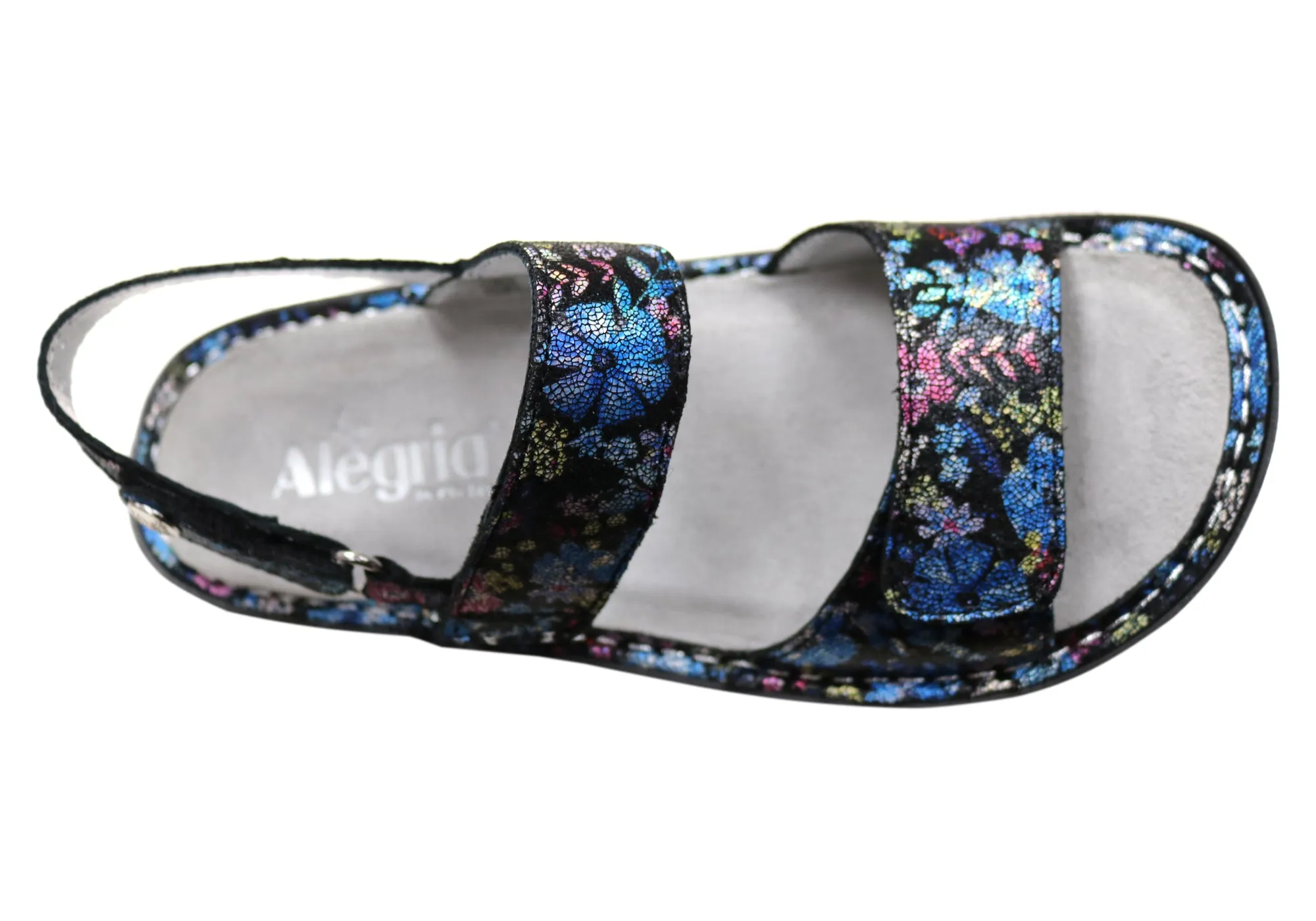 Alegria Verona Womens Leather Sandals With Adjustable Straps