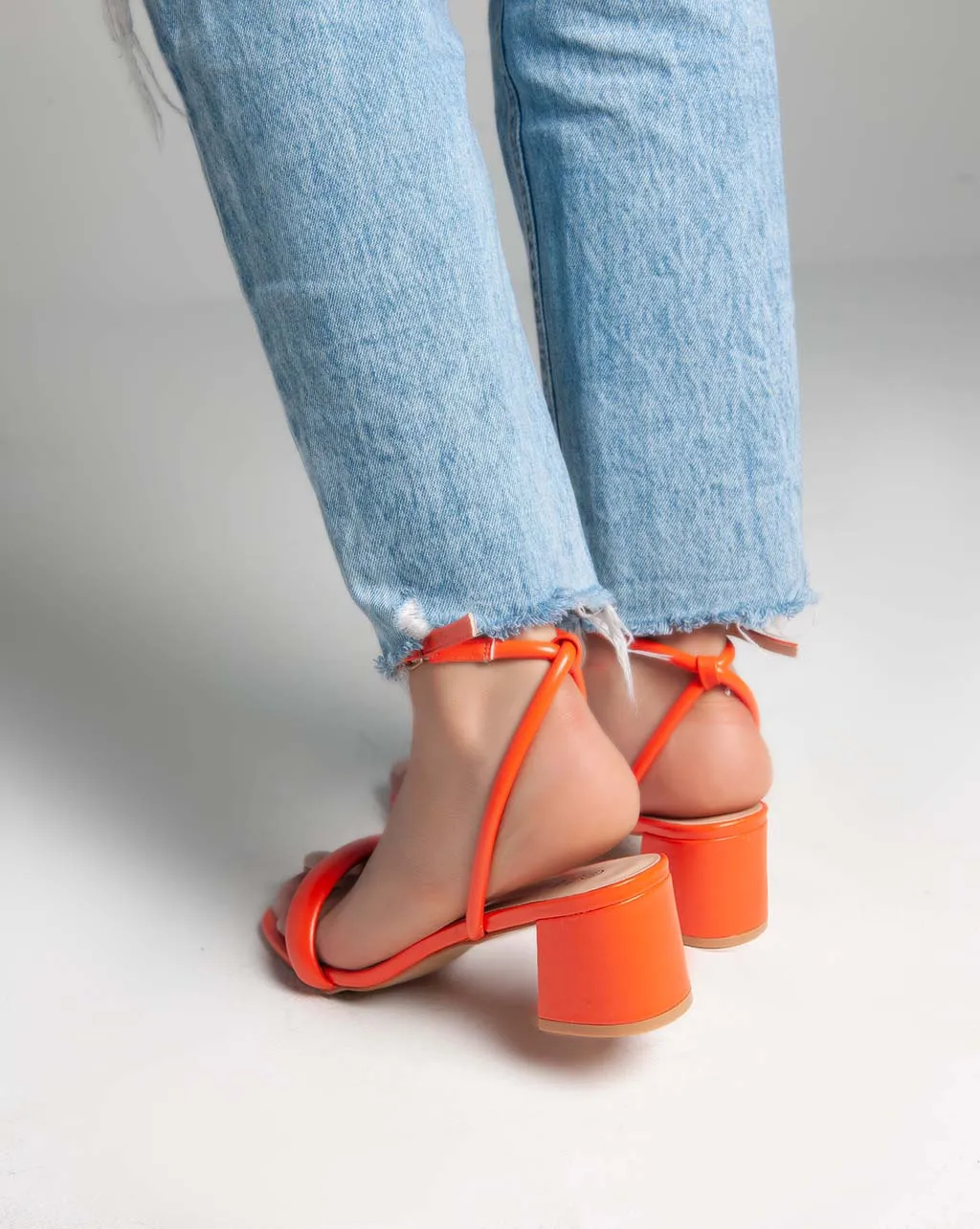 Ankle Strap - Sandals - Orange