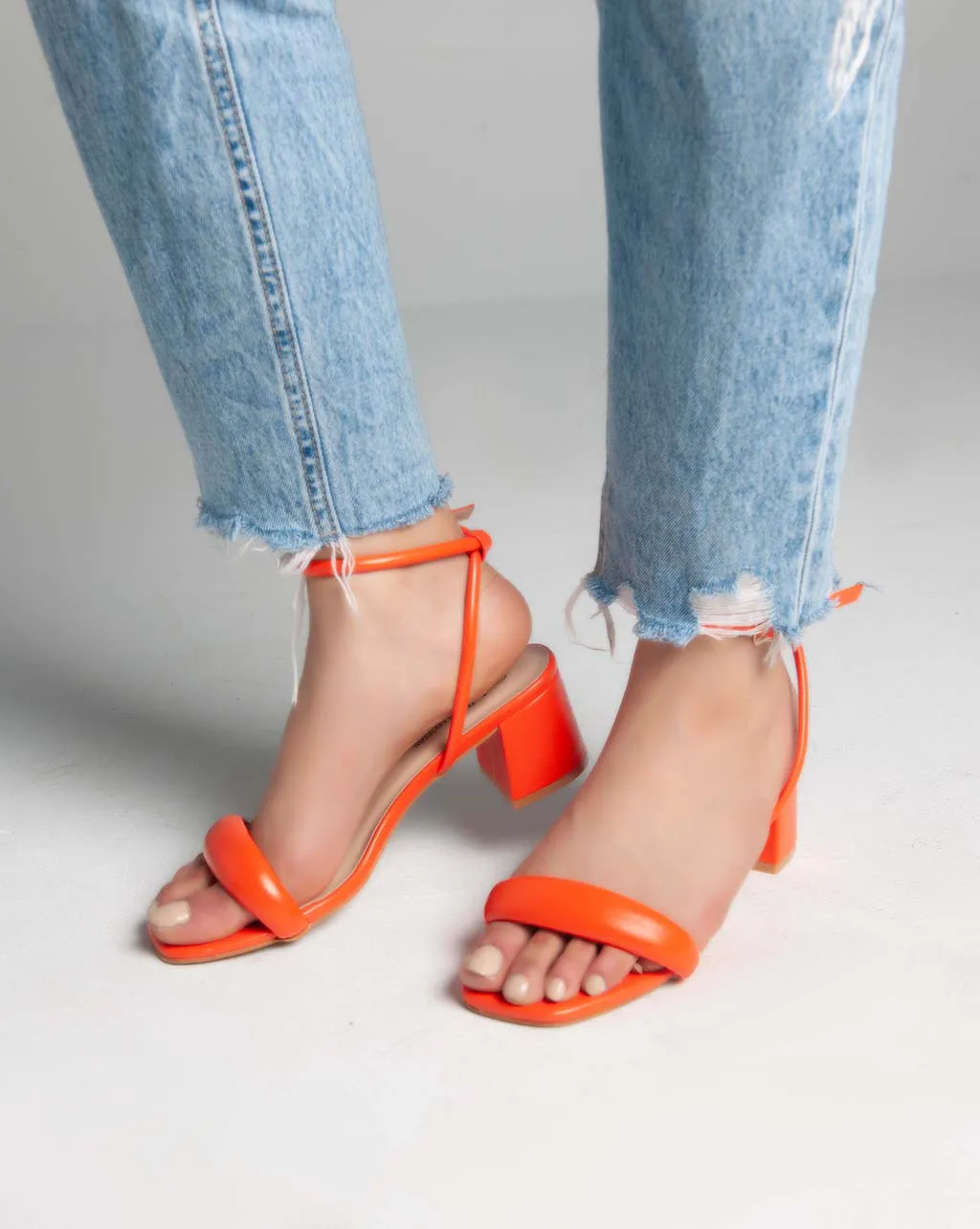 Ankle Strap - Sandals - Orange