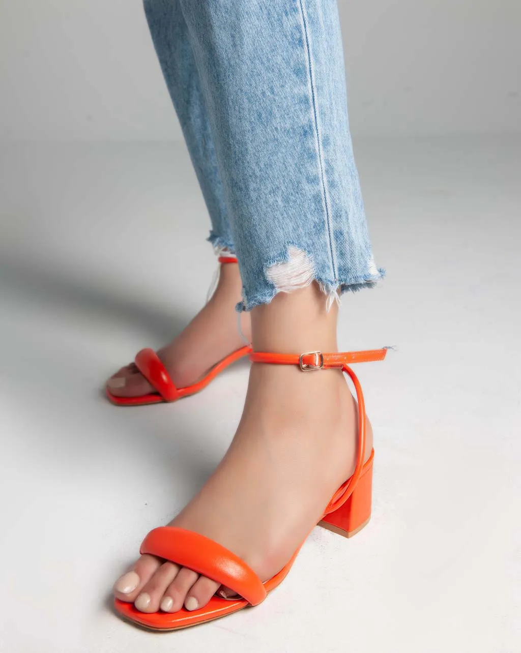 Ankle Strap - Sandals - Orange