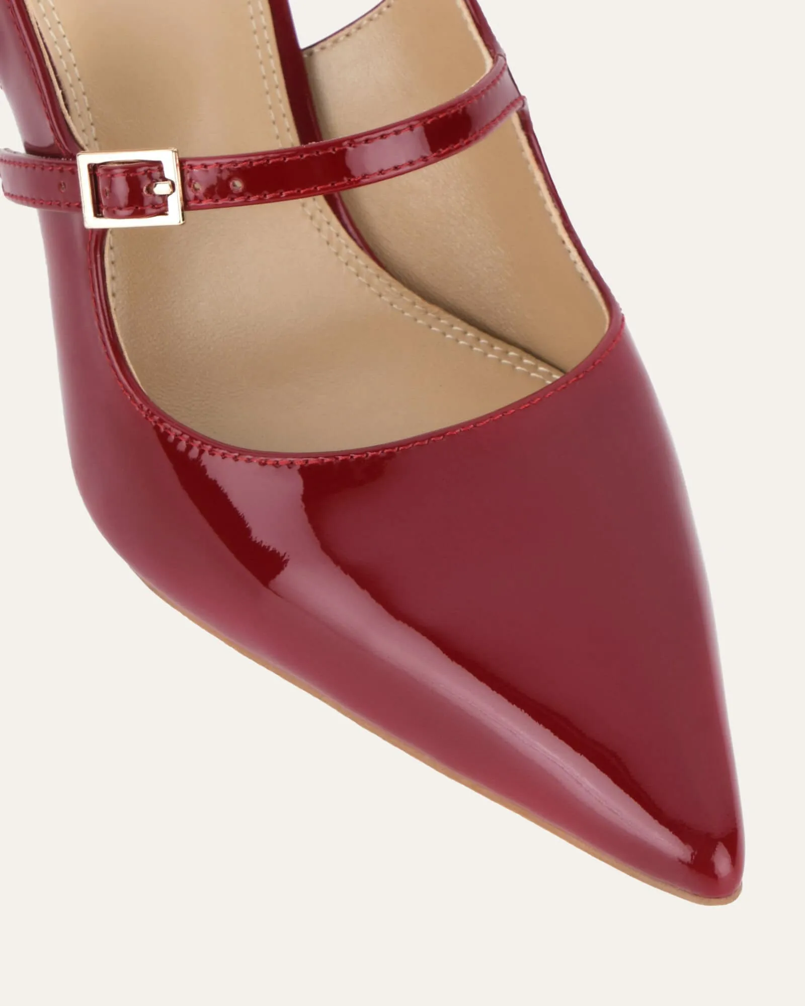 ARCHER HIGH HEELS RUBY RED PATENT