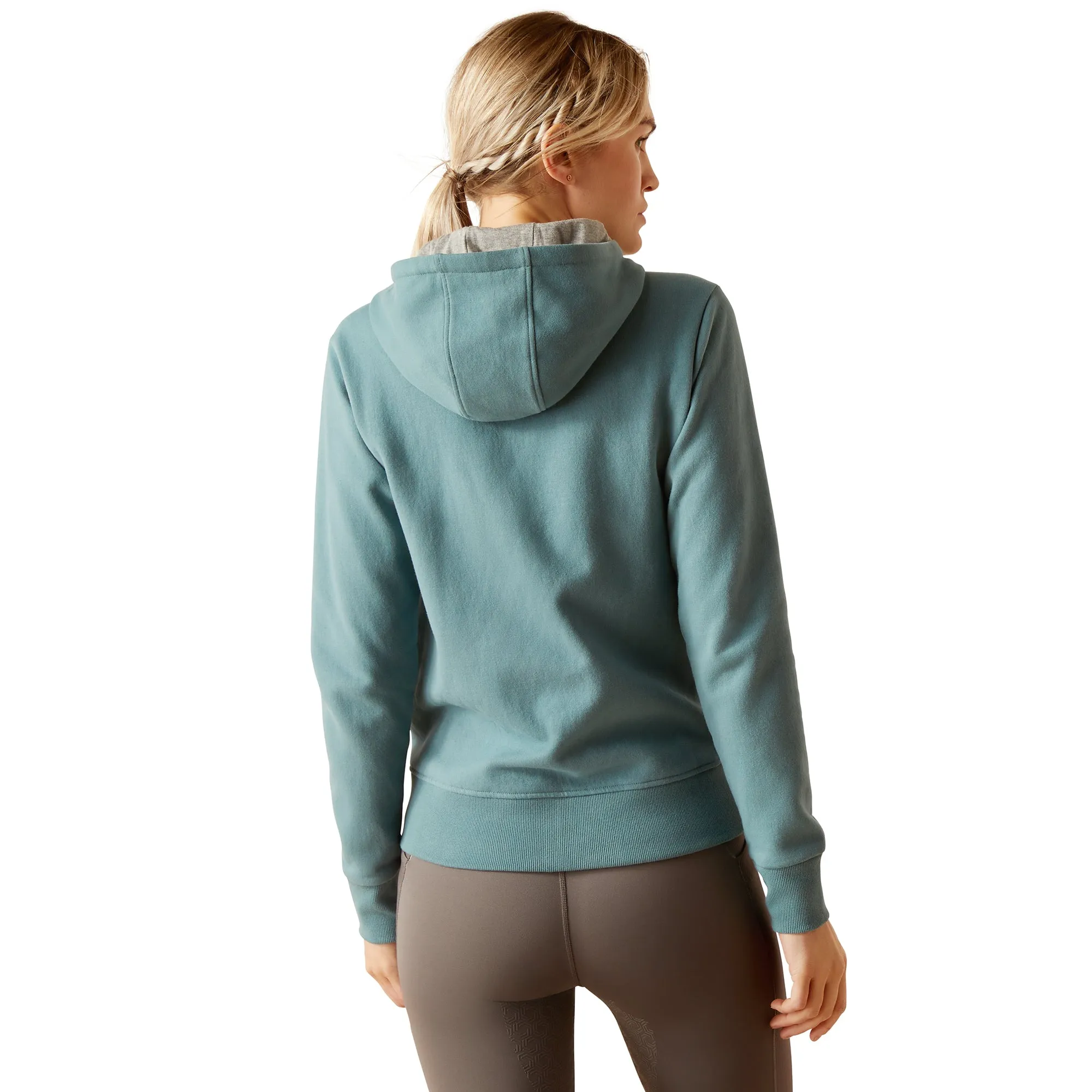 Ariat Women's Team Logo Full Zip Hoodie - Glacier Lake