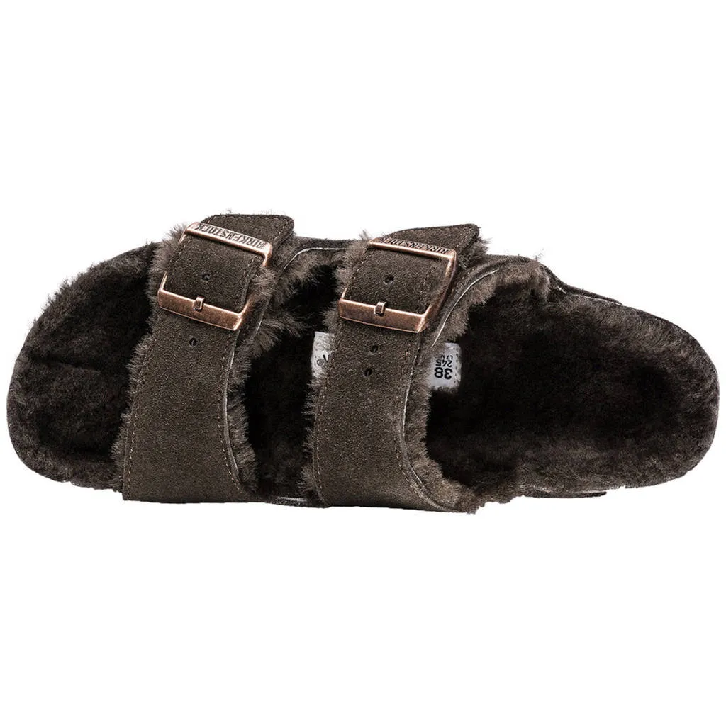 Arizona Shearling Suede Leather Unisex Slide Sandals