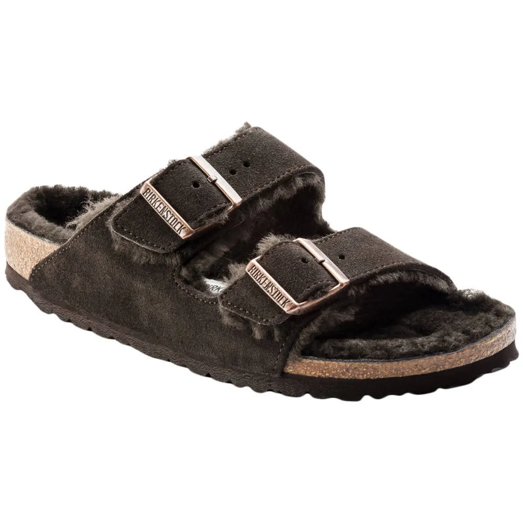 Arizona Shearling Suede Leather Unisex Slide Sandals