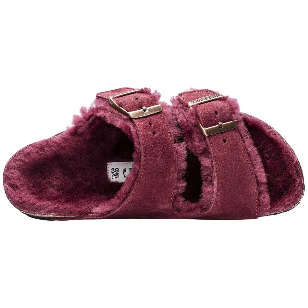 Arizona Shearling Suede Leather Unisex Slide Sandals