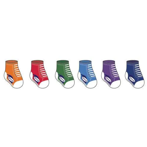 Baby Socks Sneakers 6 Pack (0-12 Months)