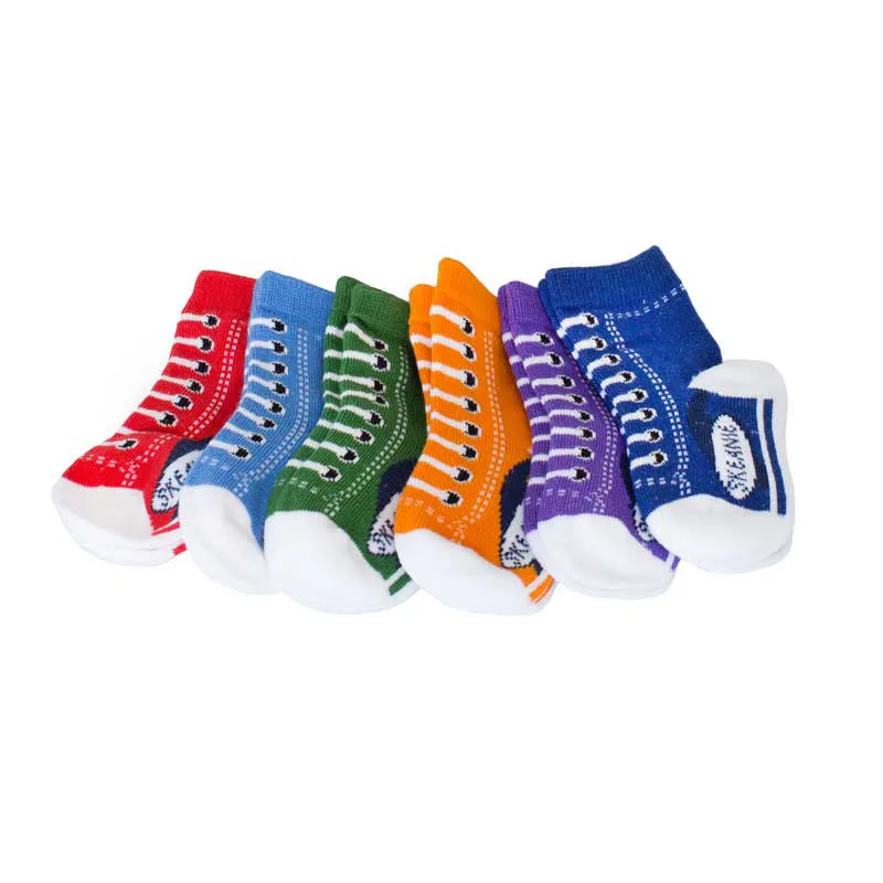 Baby Socks Sneakers 6 Pack (0-12 Months)