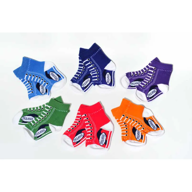 Baby Socks Sneakers 6 Pack (0-12 Months)