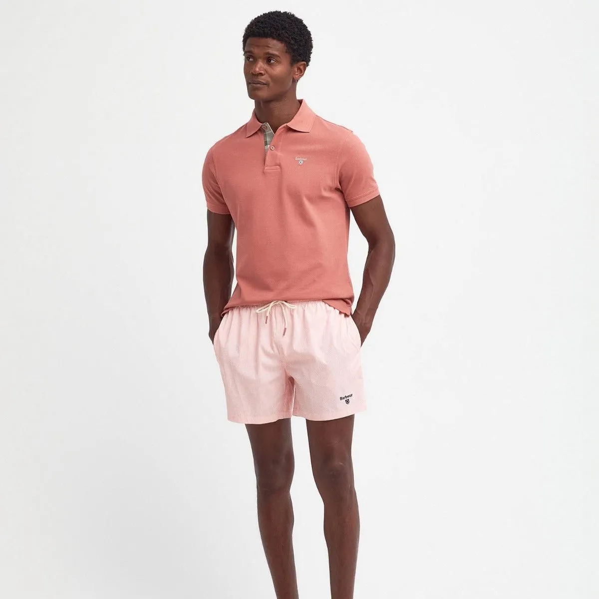 Barbour Men's Somerset Swim Shorts in Pink Clay