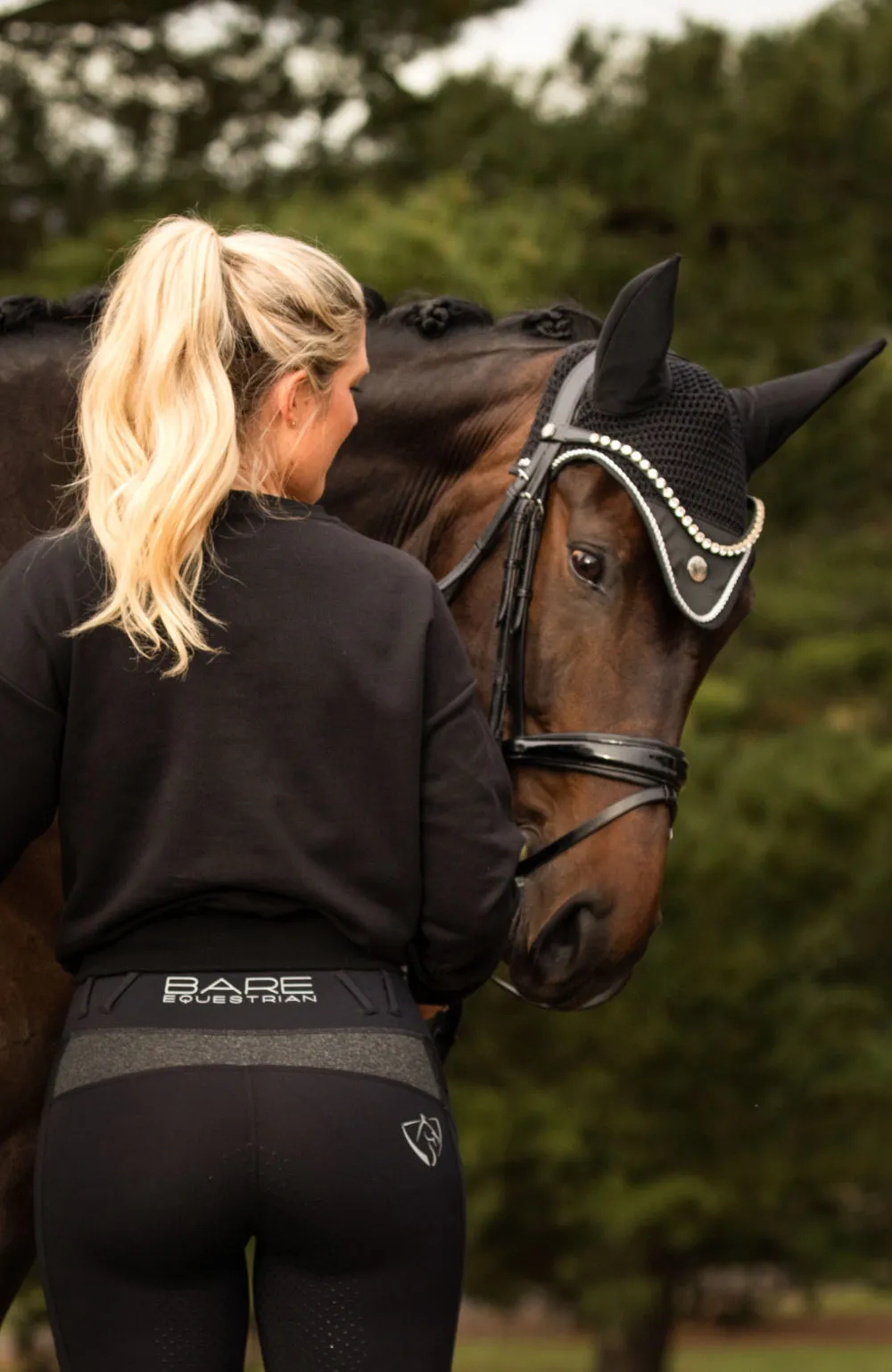 BARE Horse Wear - 'Pro Ears' Earnet - Black