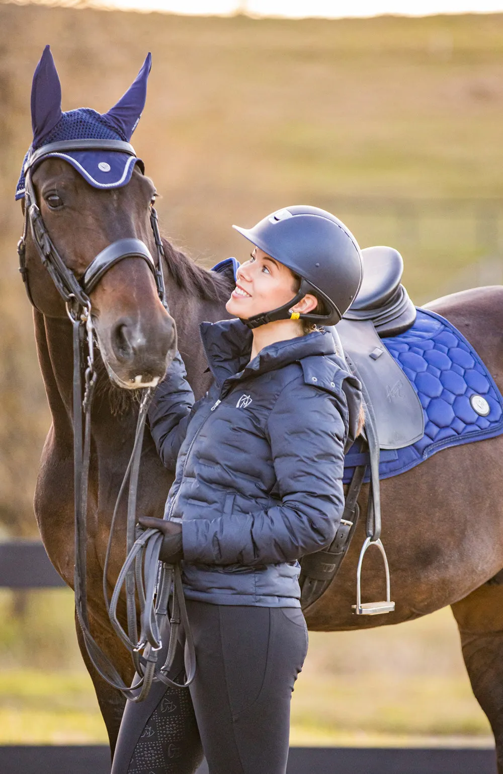 BARE Horse Wear - 'Pro Ears' Earnet - Navy