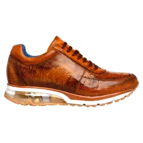 Belvedere Todd in Antique Brandy Genuine Ostrich Sneakers