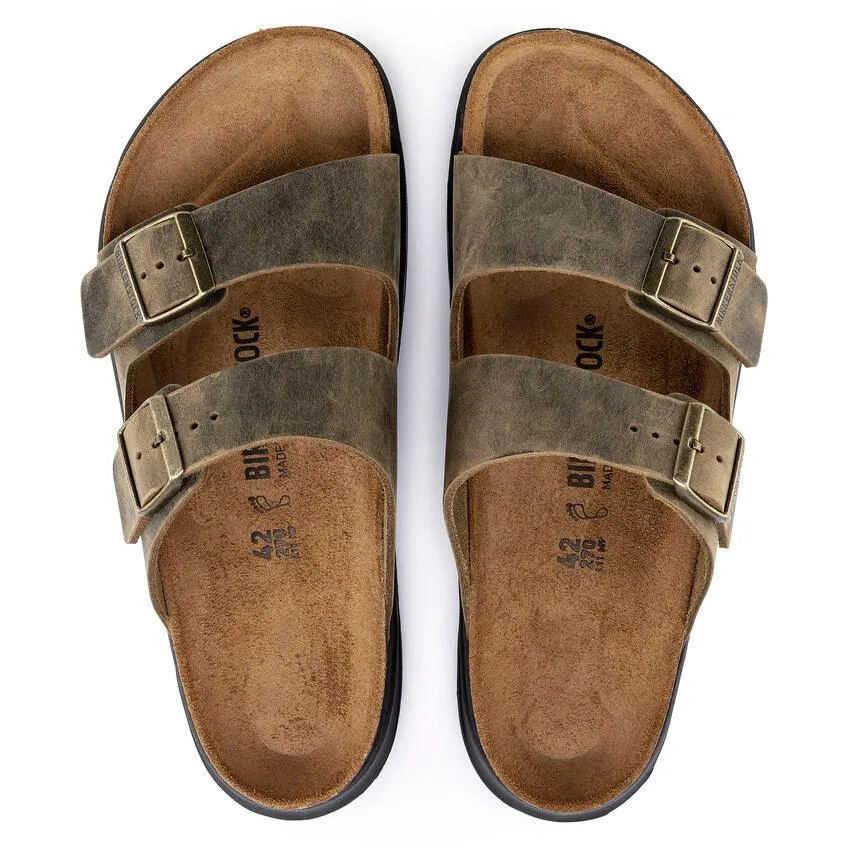 Birkenstock Arizona Crosstown Faded Khaki Olive Oiled Leather