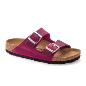 Birkenstock Arizona Narrow Slide Sandal (Women) - Festival Fuchsia Oiled Leather