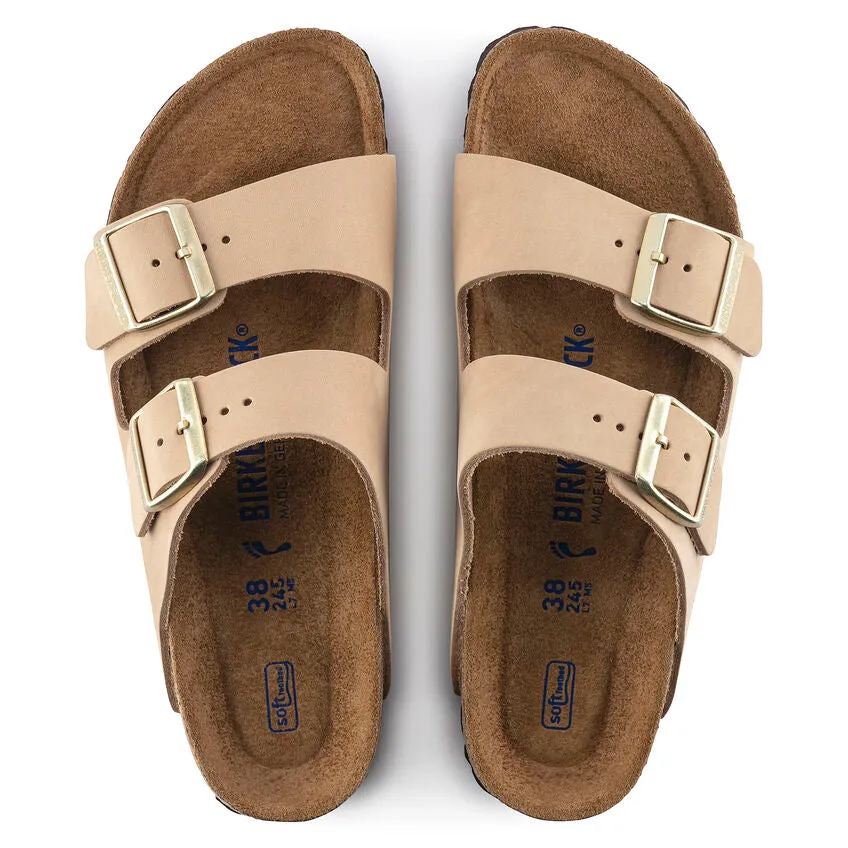 Birkenstock Arizona Soft Footbed Sandcastle Nubuck Women's Regular