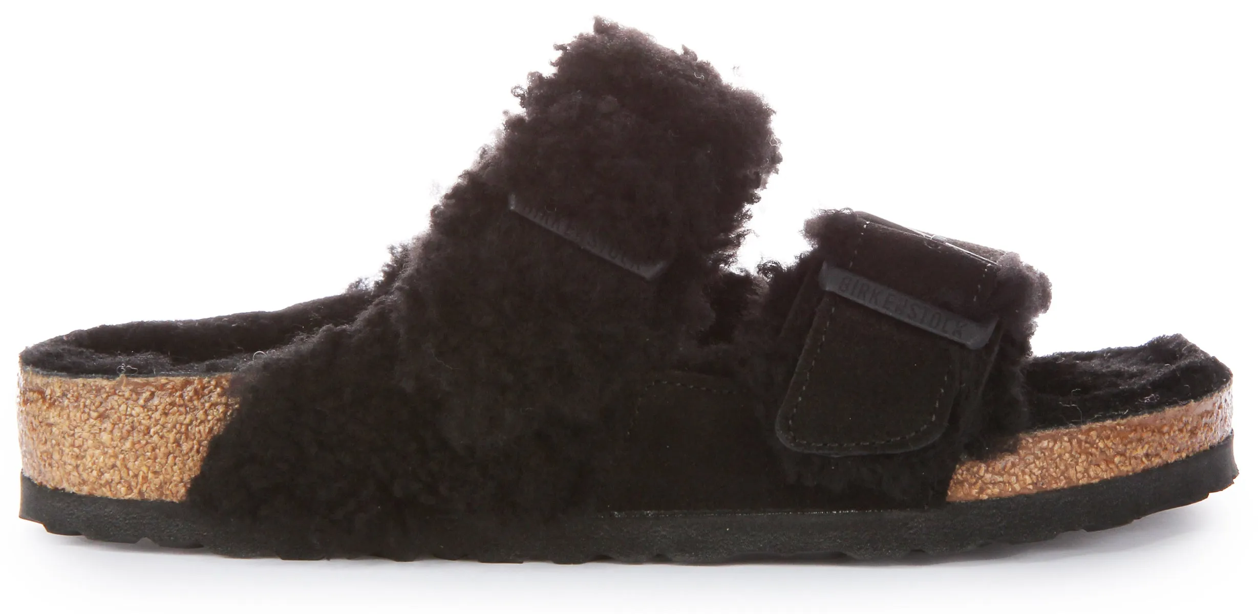 Birkenstock Arizona Split Fur In Black | Regular Fit