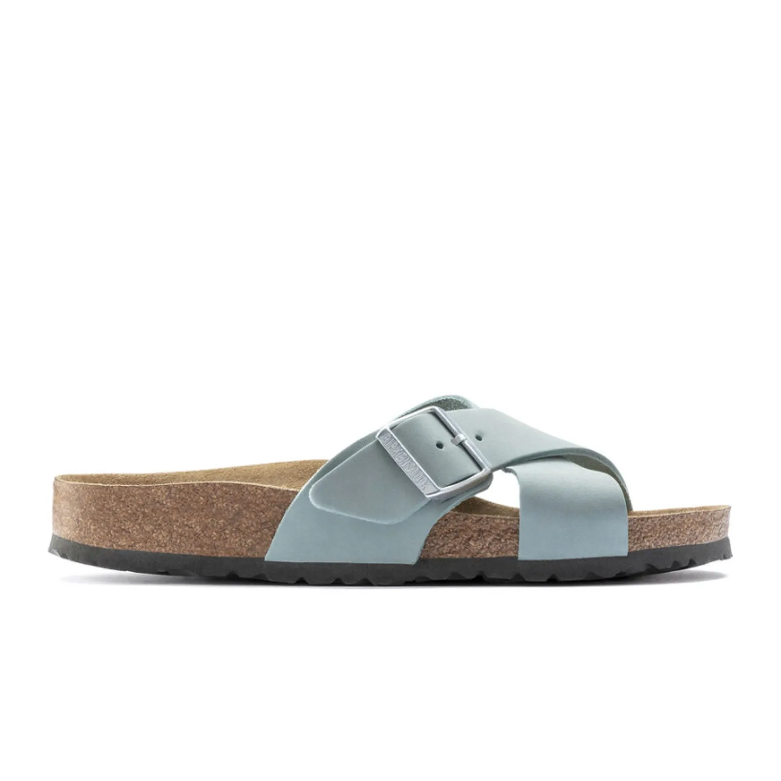 Birkenstock Siena Soft Footbed Narrow Slide Sandal (Women) - Faded Aqua Nubuck