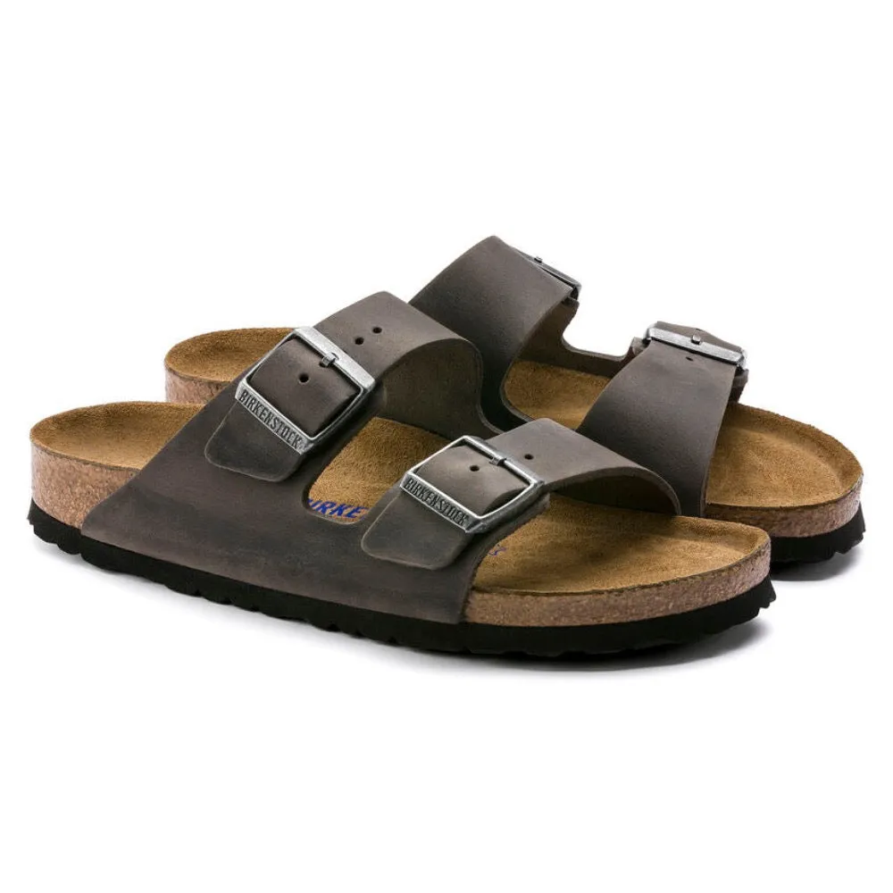 Birkenstock Unisex Arizona Soft Footbed Oiled Leather Iron