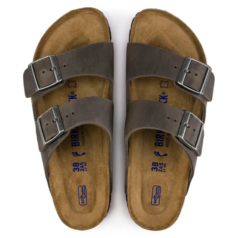 Birkenstock Unisex Arizona Soft Footbed Oiled Leather Iron