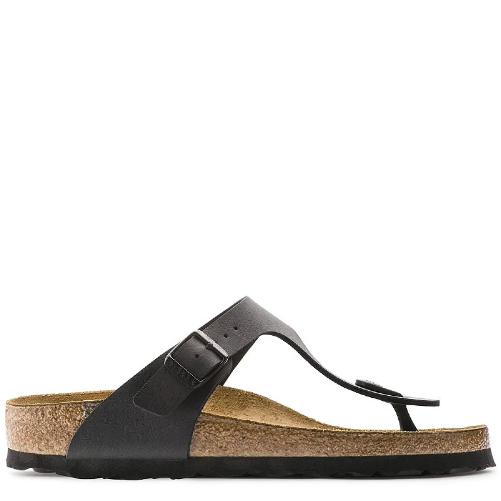 Birkenstock Women's Gizeh Birko-Flor in Black (Narrow Width)