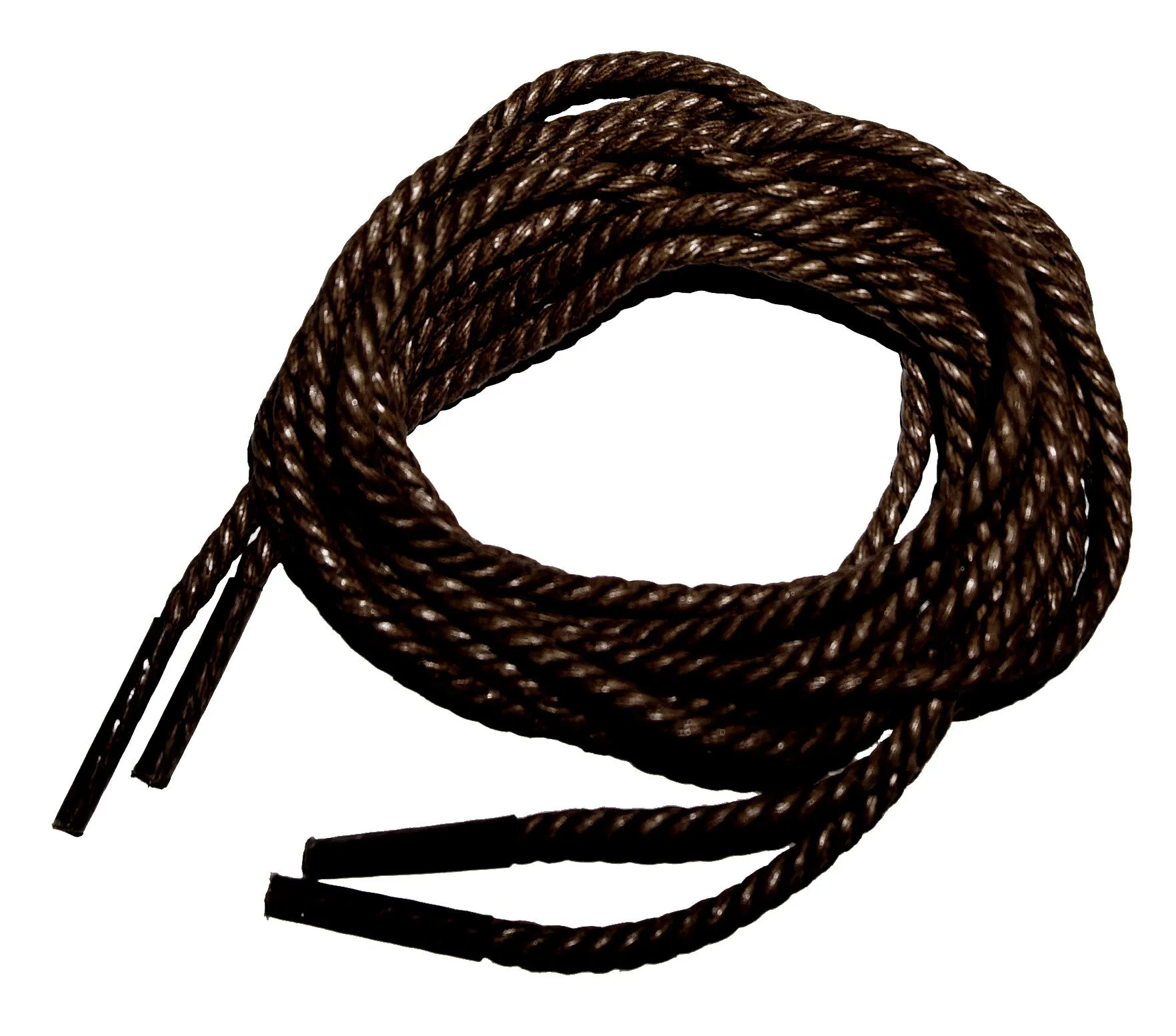 [Bitter Chocolate] - Round Waxed Thin Braided Hemp Rope Style Shoelaces