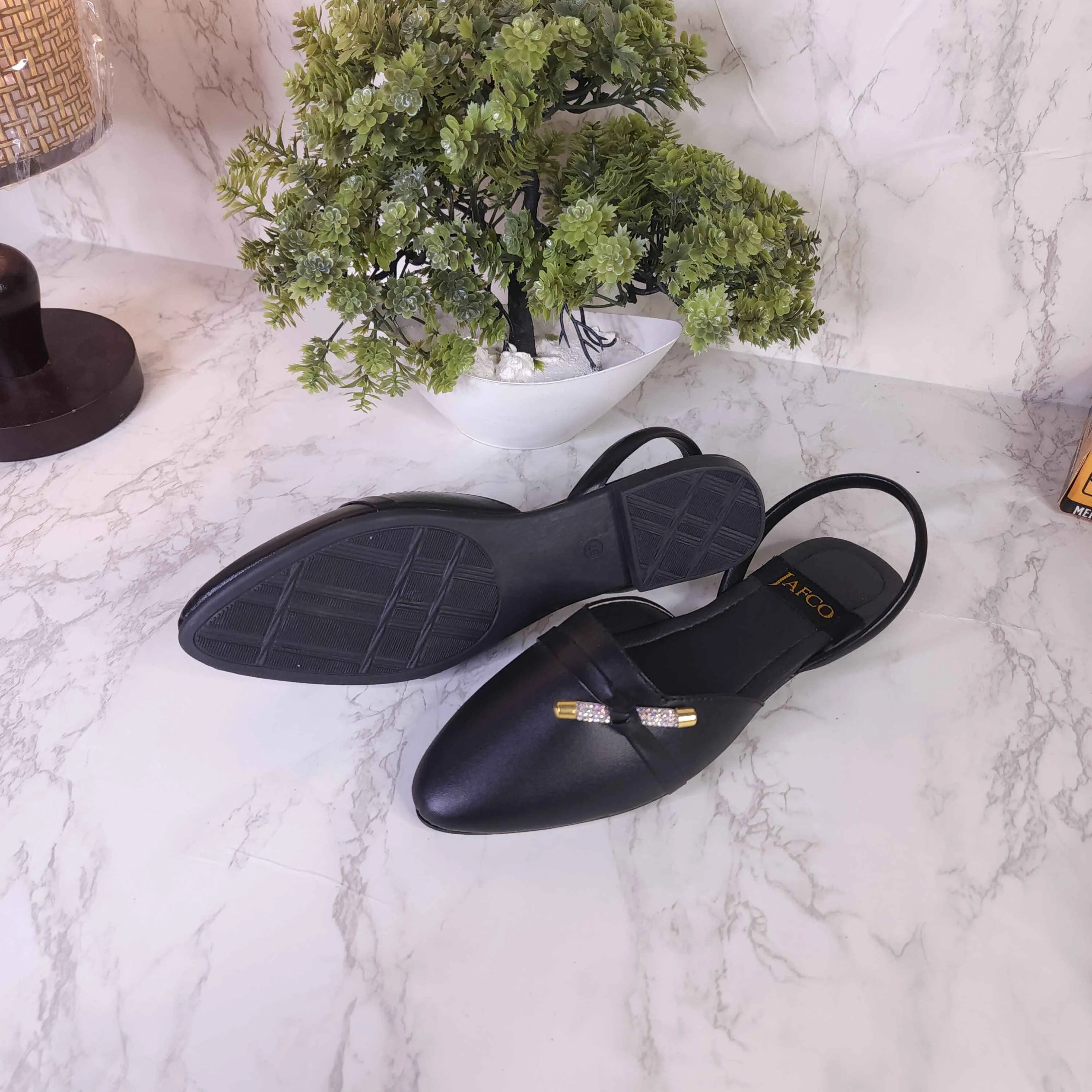 Black Close Toe Sandals