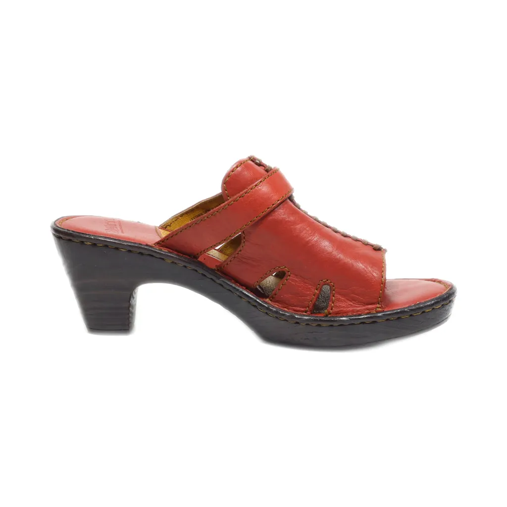 Born High-Heel Sandals Leather Maroon Colour For Women