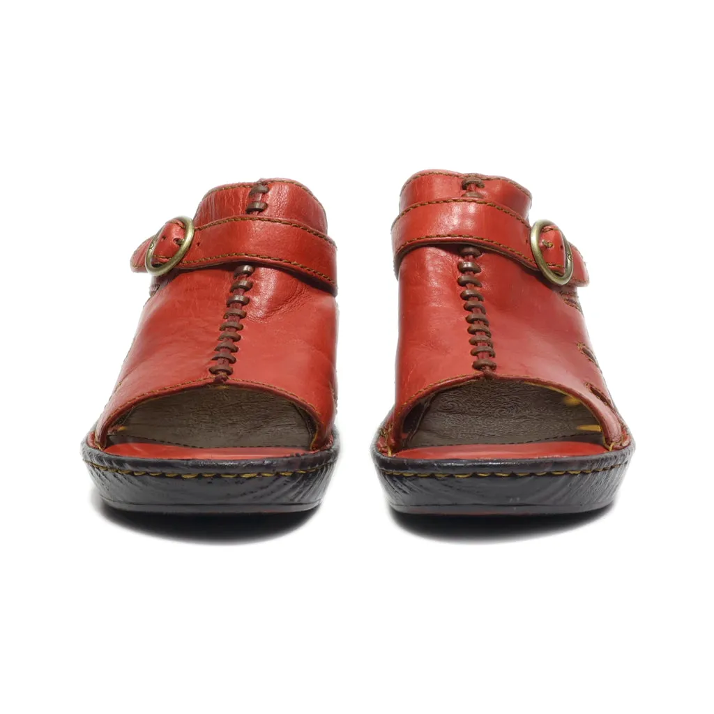 Born High-Heel Sandals Leather Maroon Colour For Women