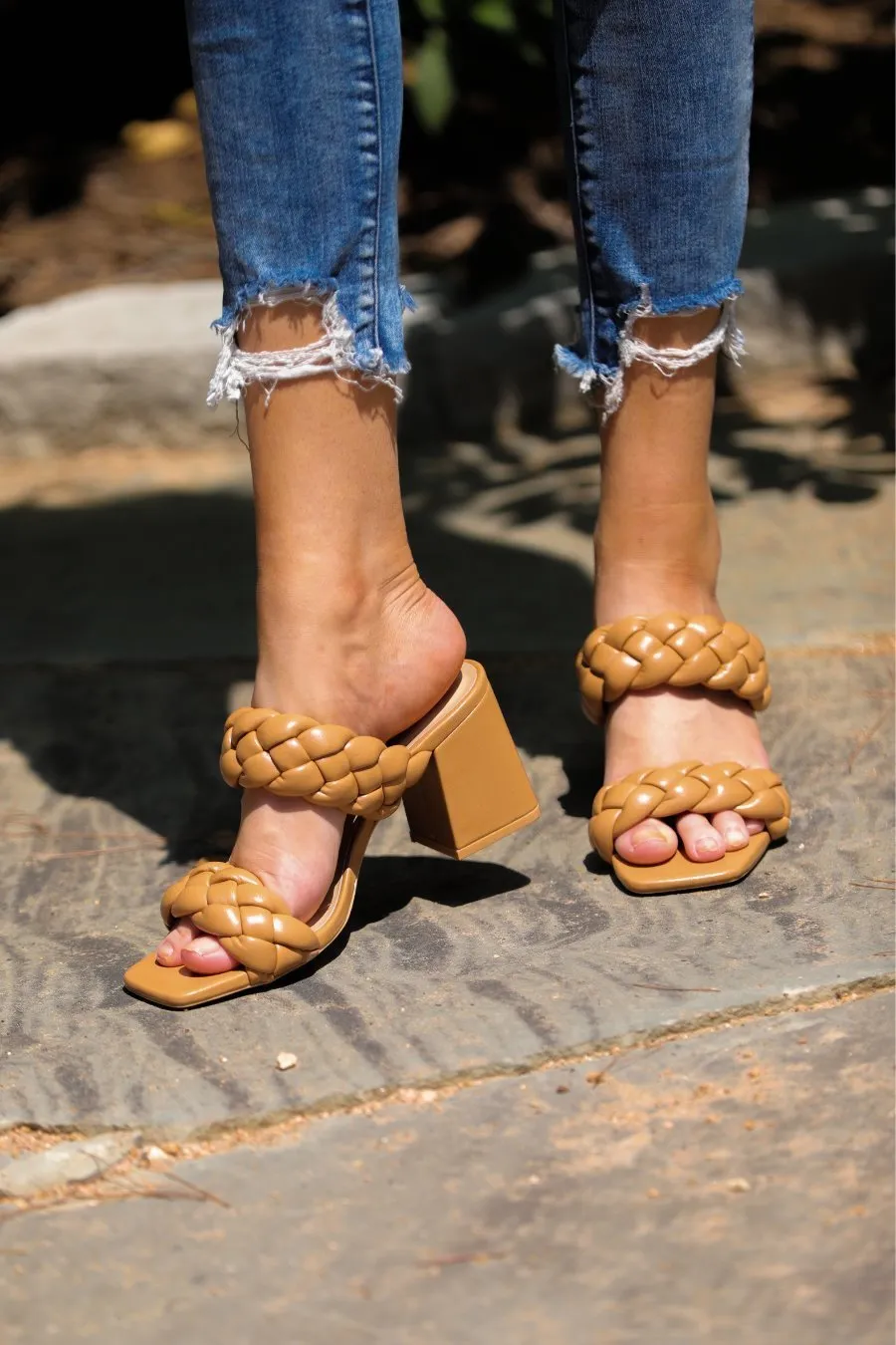 Brianne Braided Chunky Heel