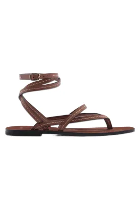 Brown Tiza Leather Sandals