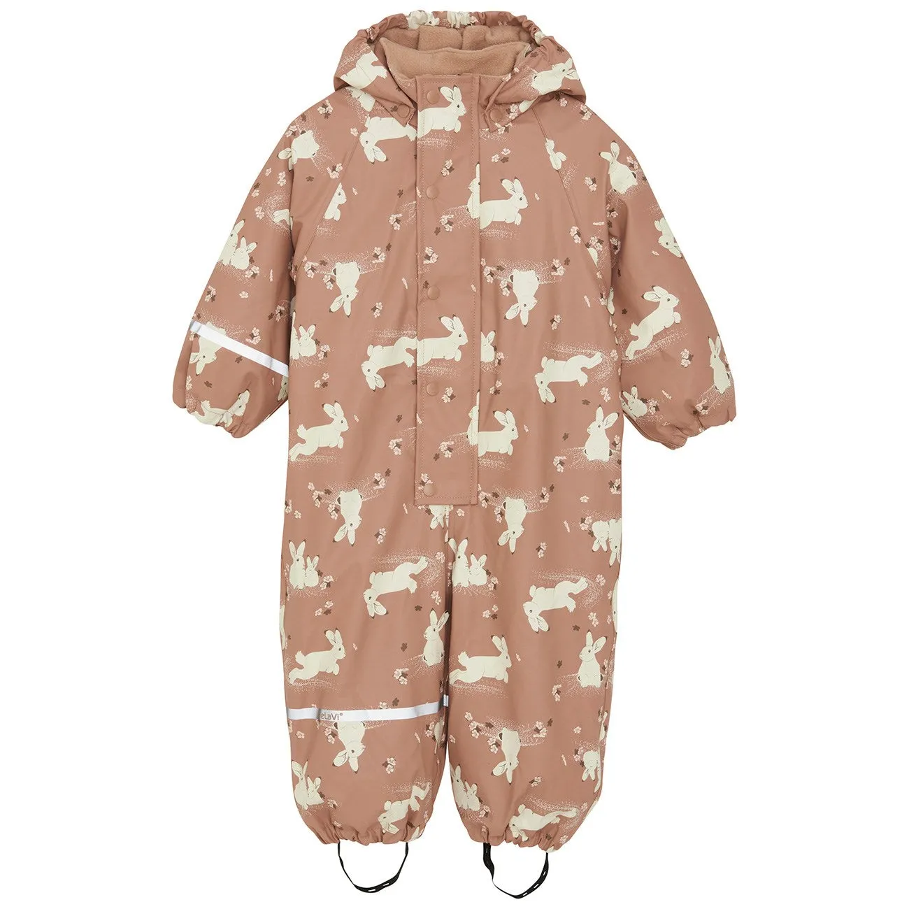 CeLaVi Tawny Brown Rainsuit - Aop, m. Fleece lining