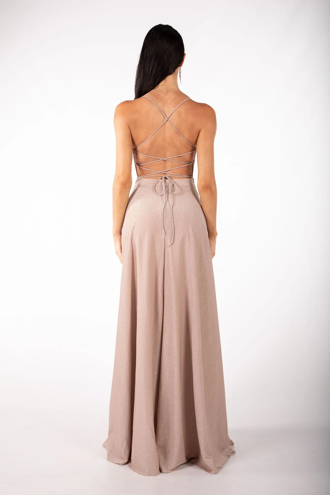 Charmaine Dress - Shimmer Nude (XS - Clearance Sale)