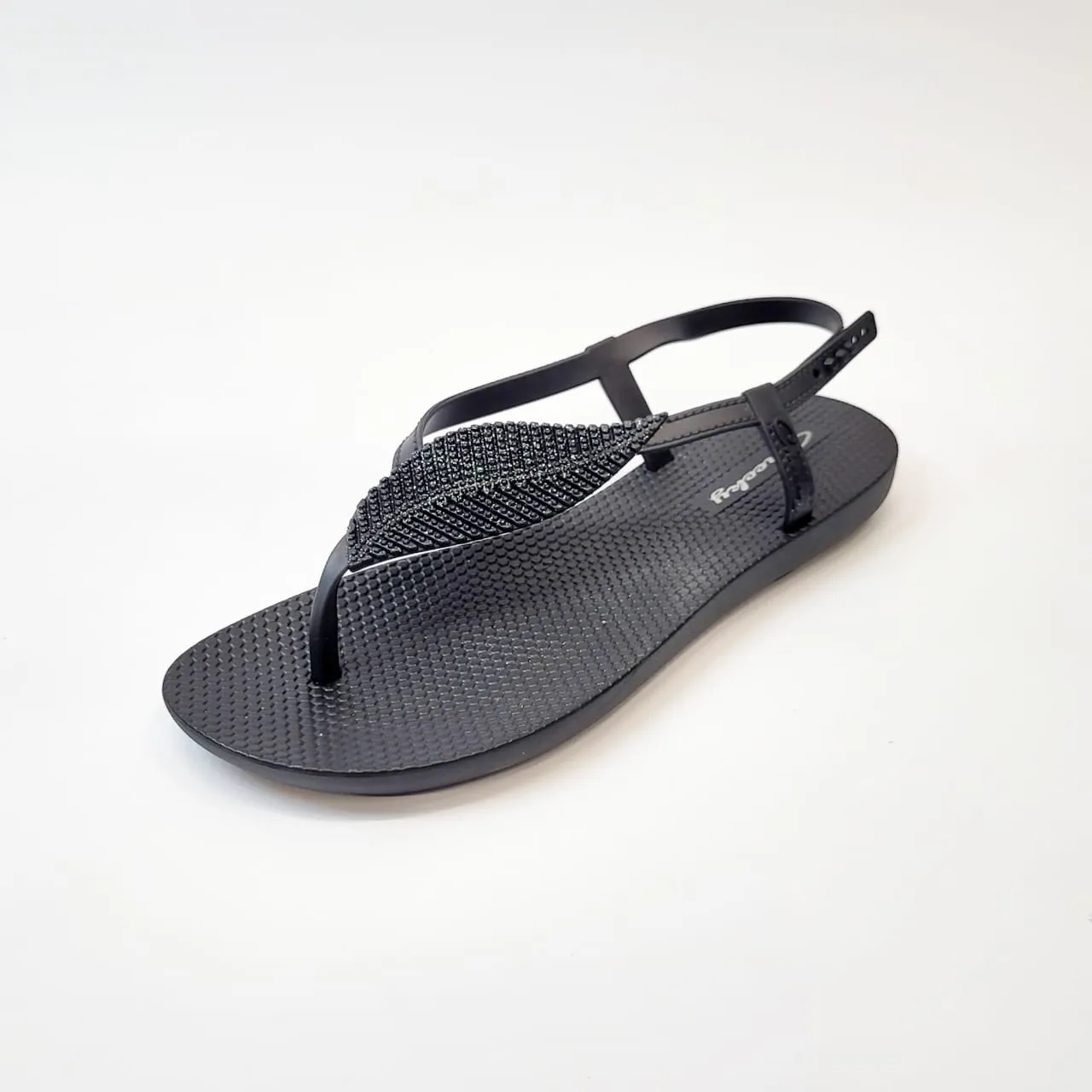 Cheeky cee-cee black leaf sandal