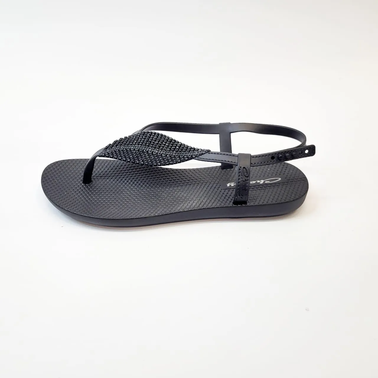 Cheeky cee-cee black leaf sandal