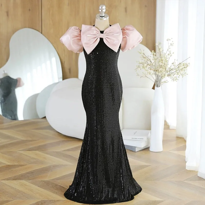 Children's dress fishtail dress wedding catwalk evening dress fashionable girl evening dress