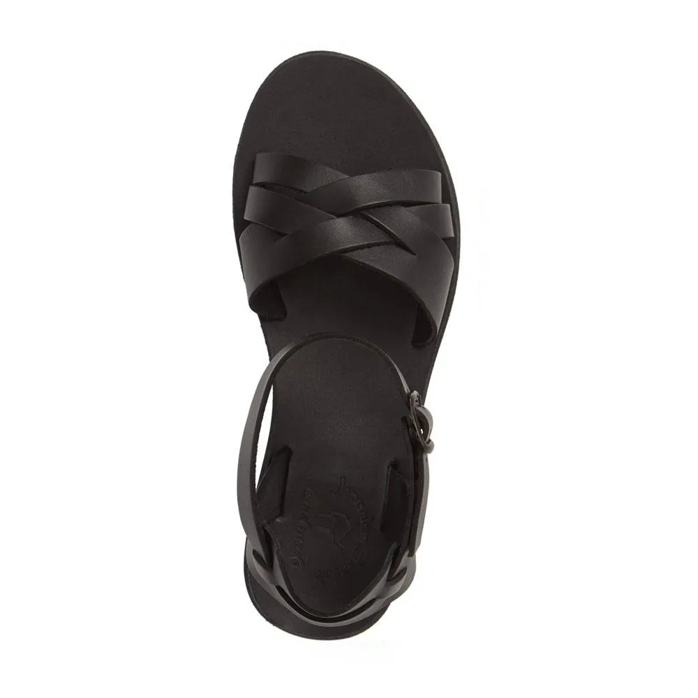 Chloe - Leather Adjustable Sandal | Black