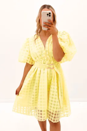 Cindie Midi Dress Yellow