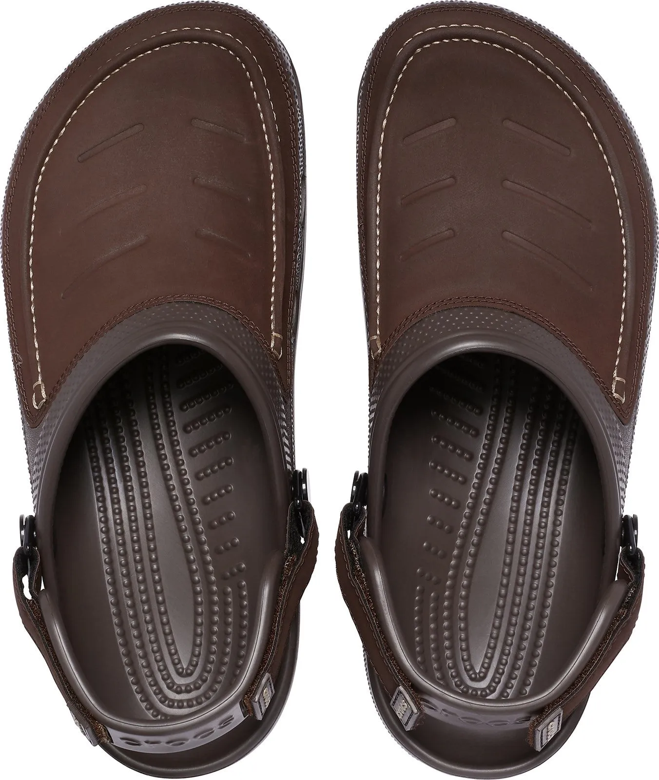 Crocs Yukon 2 Vista Clog Espresso Mens Slip On Leather Shoes Walking Casual Sandals