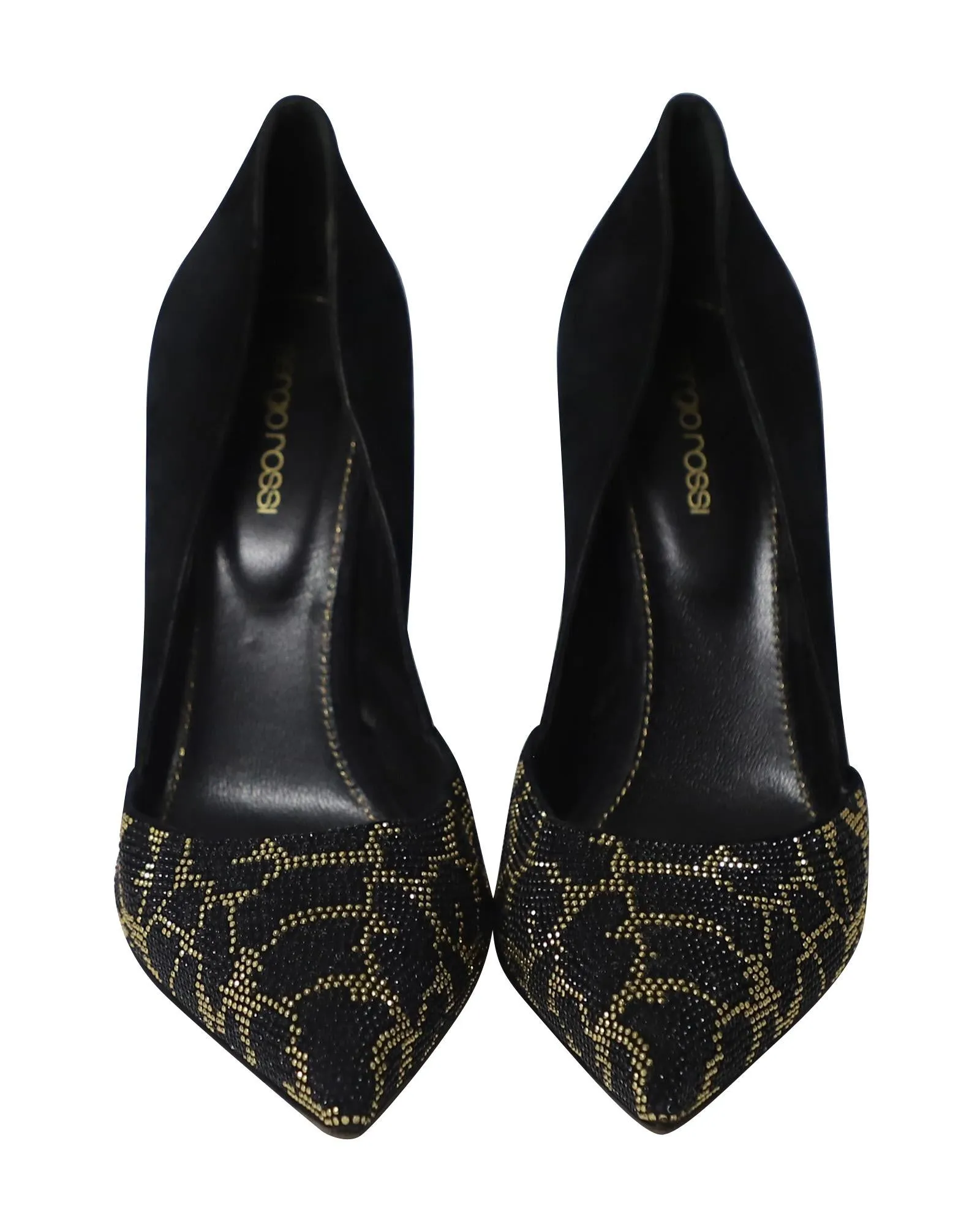 Crystal Embedded Animal Print Pumps by Sergio Rossi